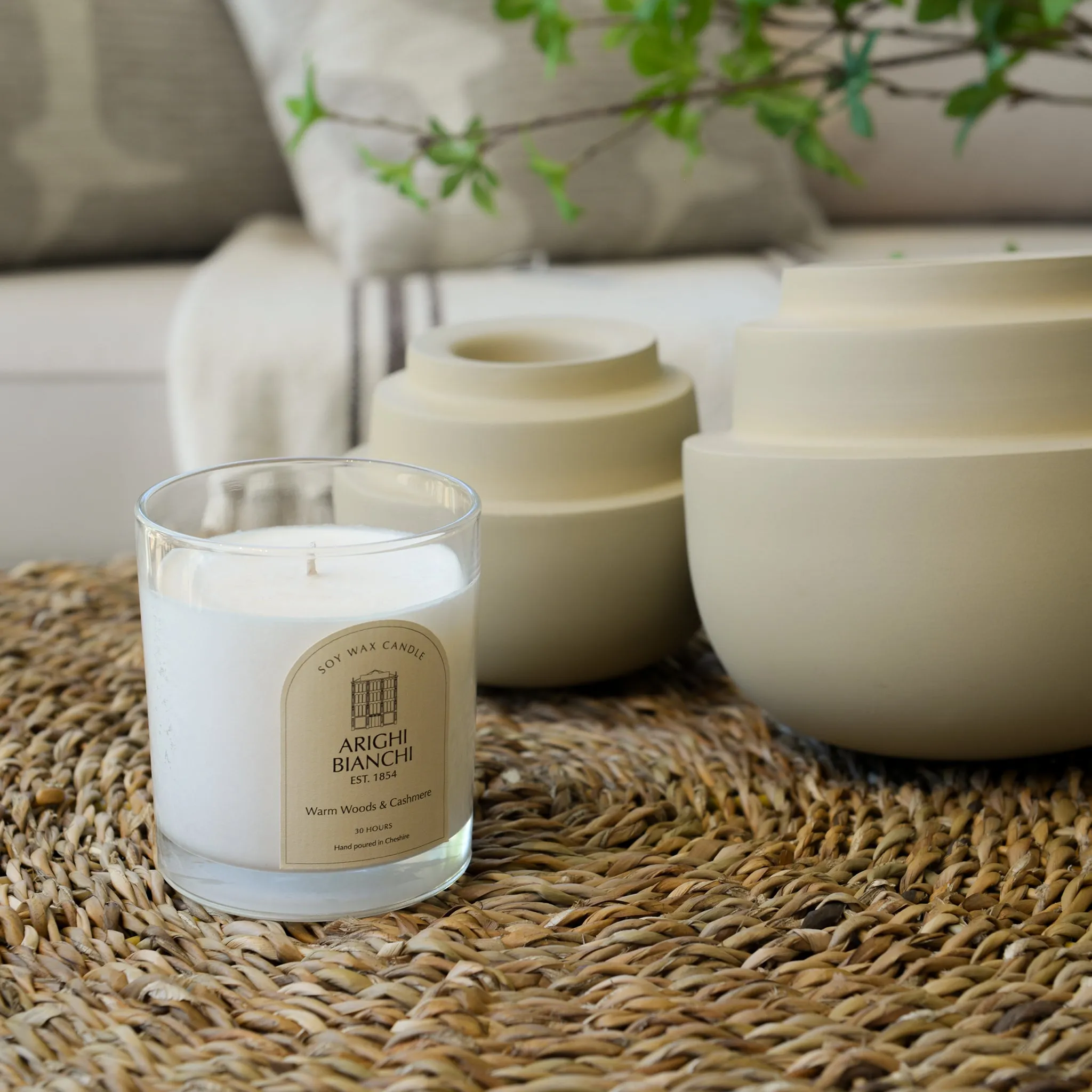 Hand-Poured Scented Candle - Warm Woods & Cashmere alternate view