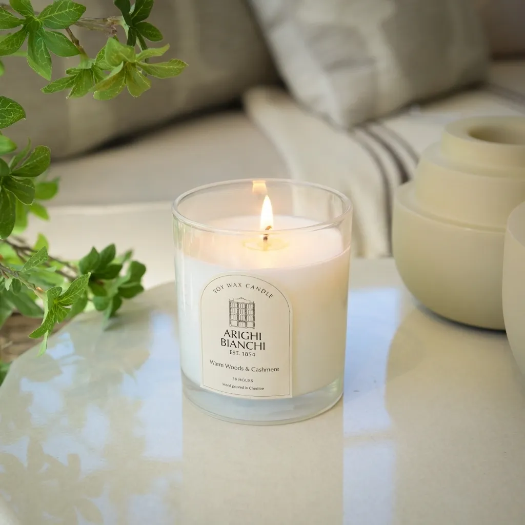 Hand-Poured Scented Candle - Warm Woods & Cashmere product