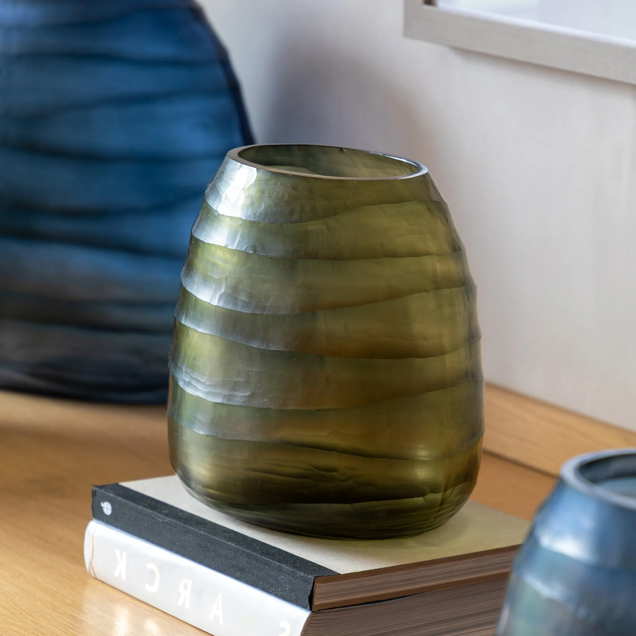 Handblown Small Vase - Olive, Glass product