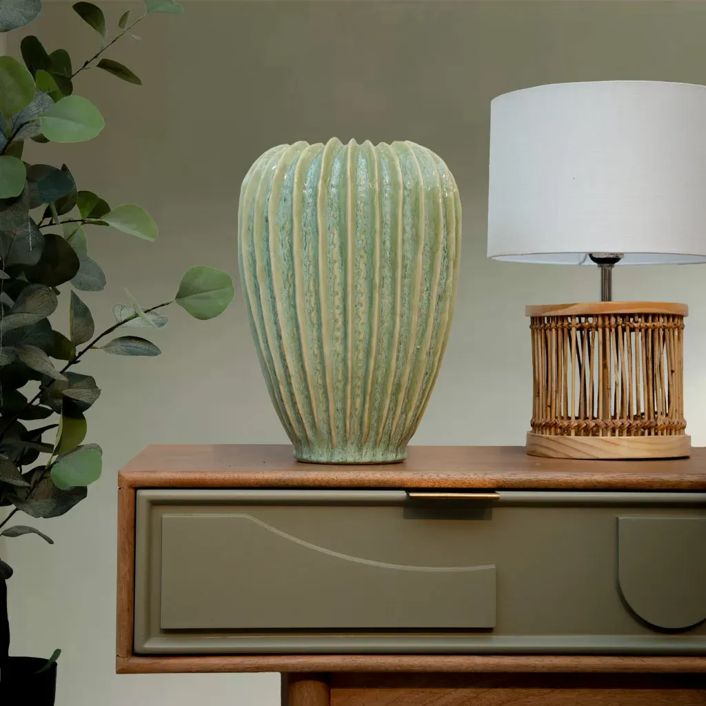 Handmade Tall Vase - Green, Ceramic product