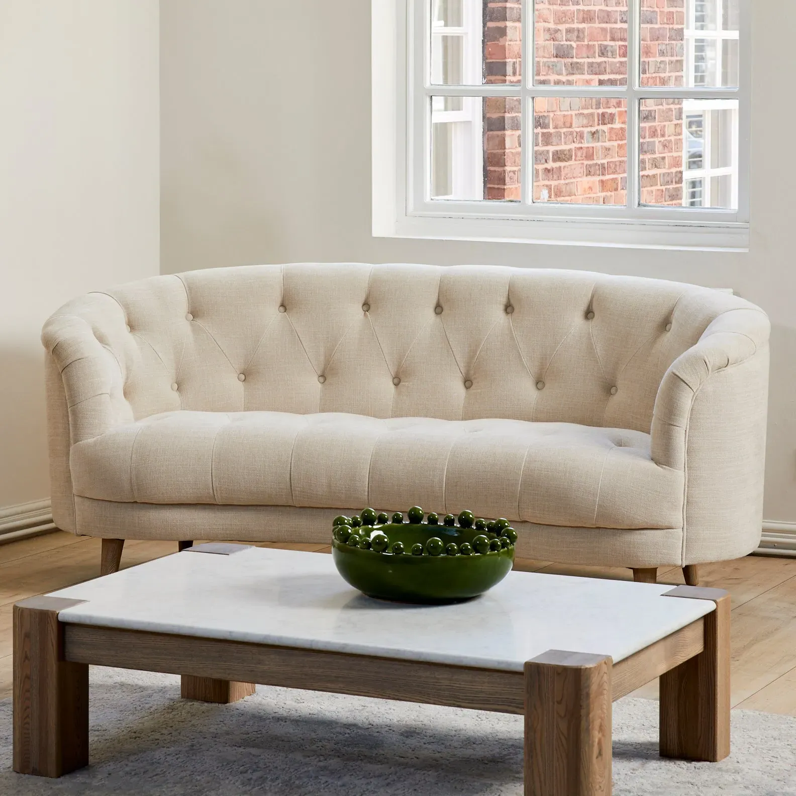Harriet Curved Sofa with Button Tufting alternate view