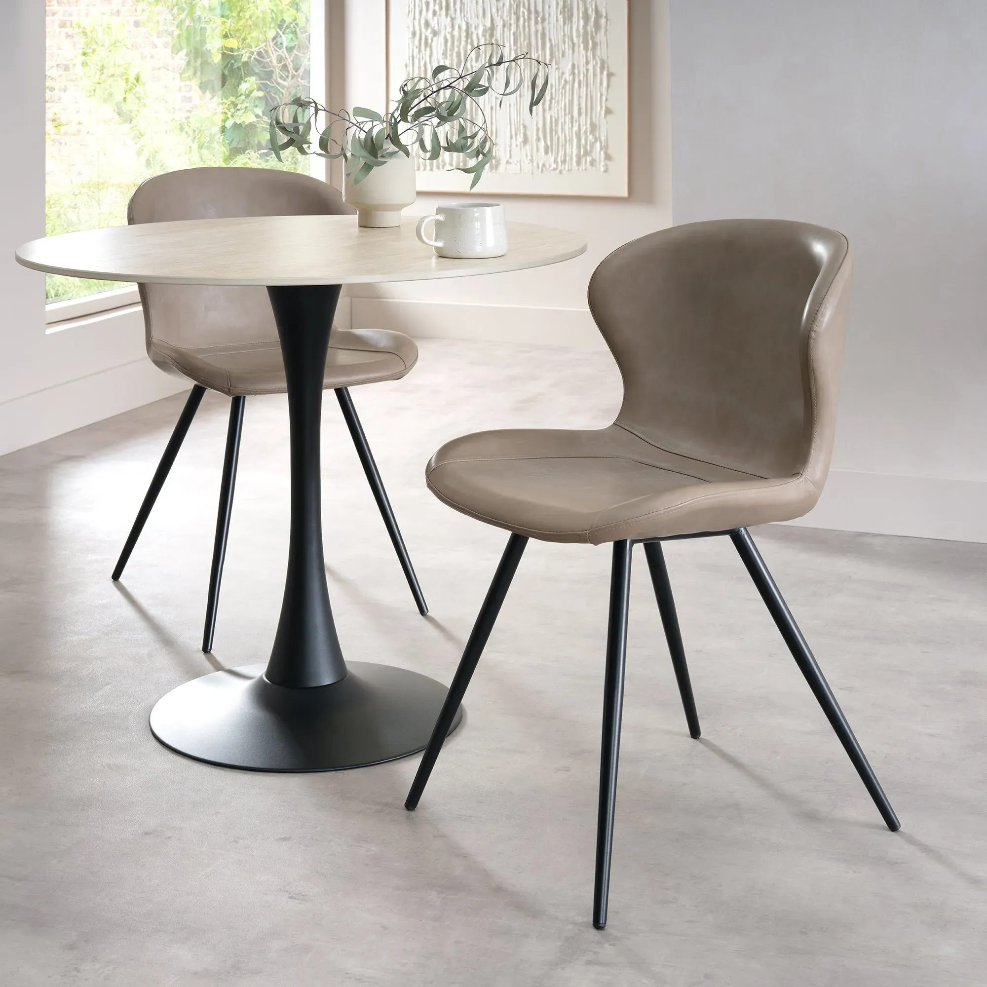 Hector Chair - Beige, Faux Leather product
