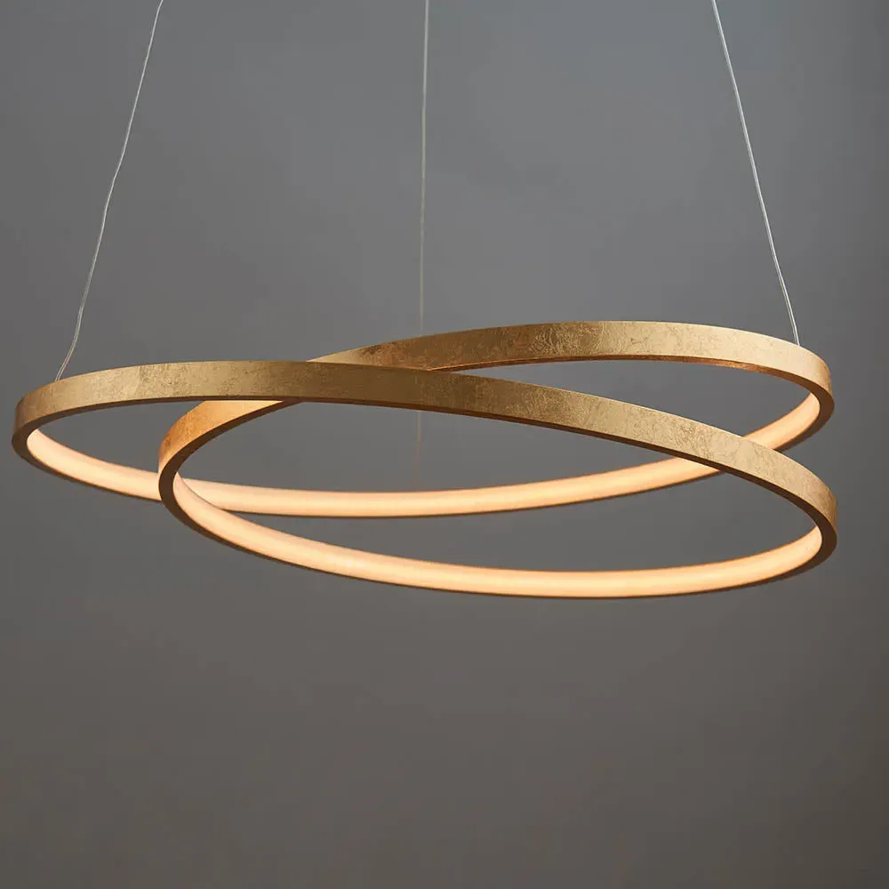 Henbury Scribble Ring Pendant Light - Gold, LED alternate view