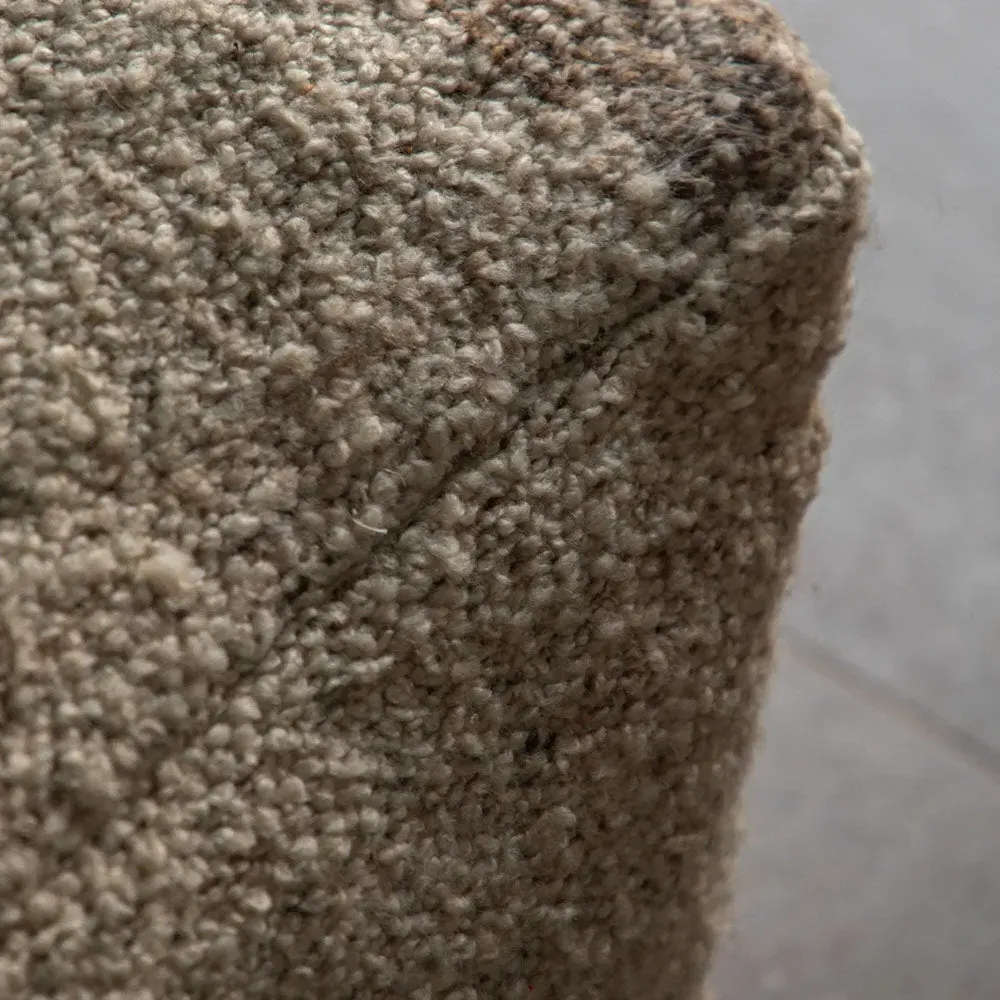 Herning Tonal Pouffe - Natural, Woven Fabric alternate view
