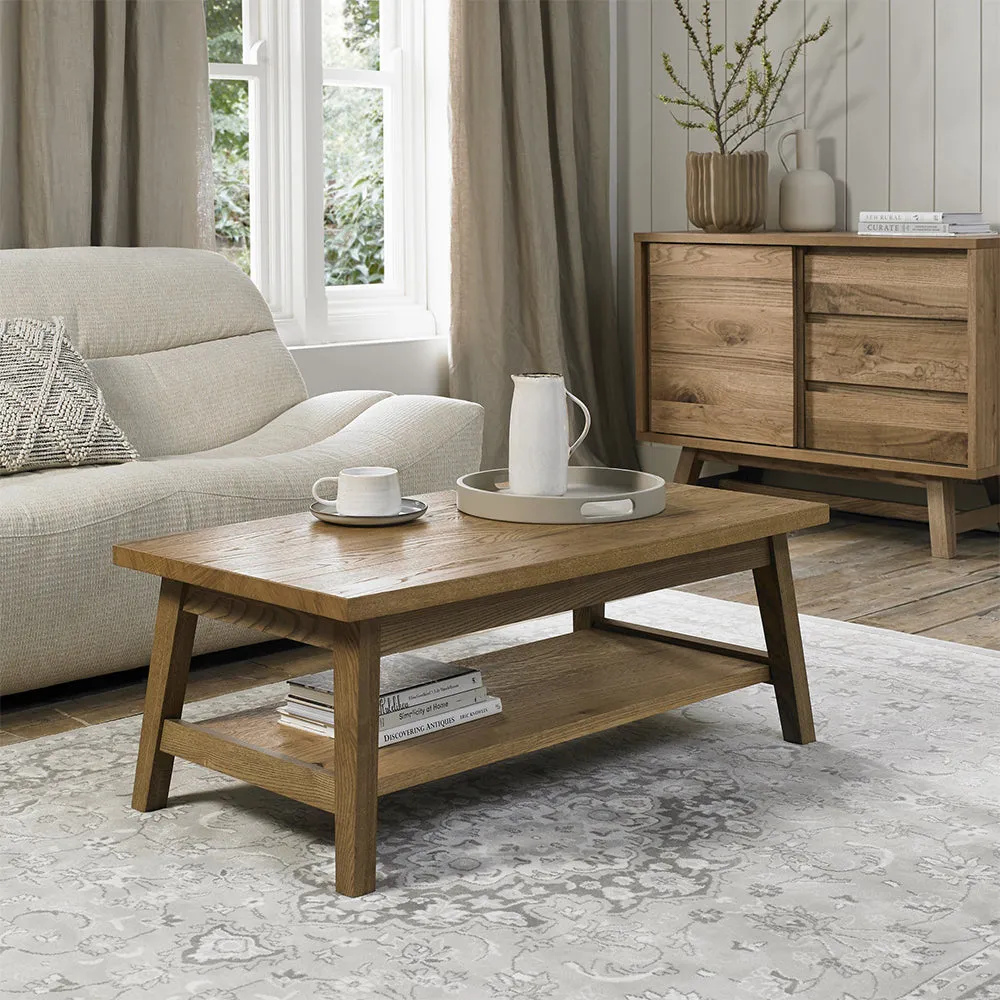 Highgate Coffee Table with Shelf - Rustic Oak product
