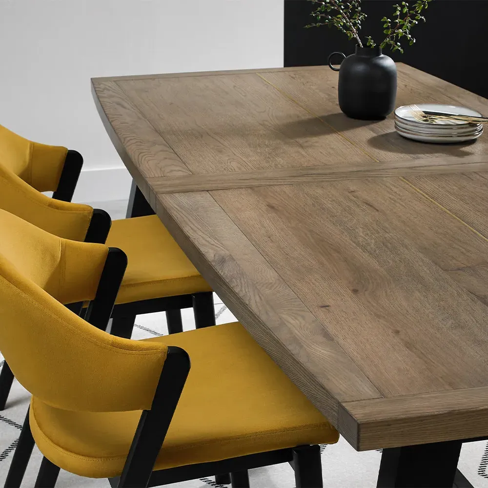 Highgate Extendable Dining Table - Weathered Oak, Solid Ash alternate view