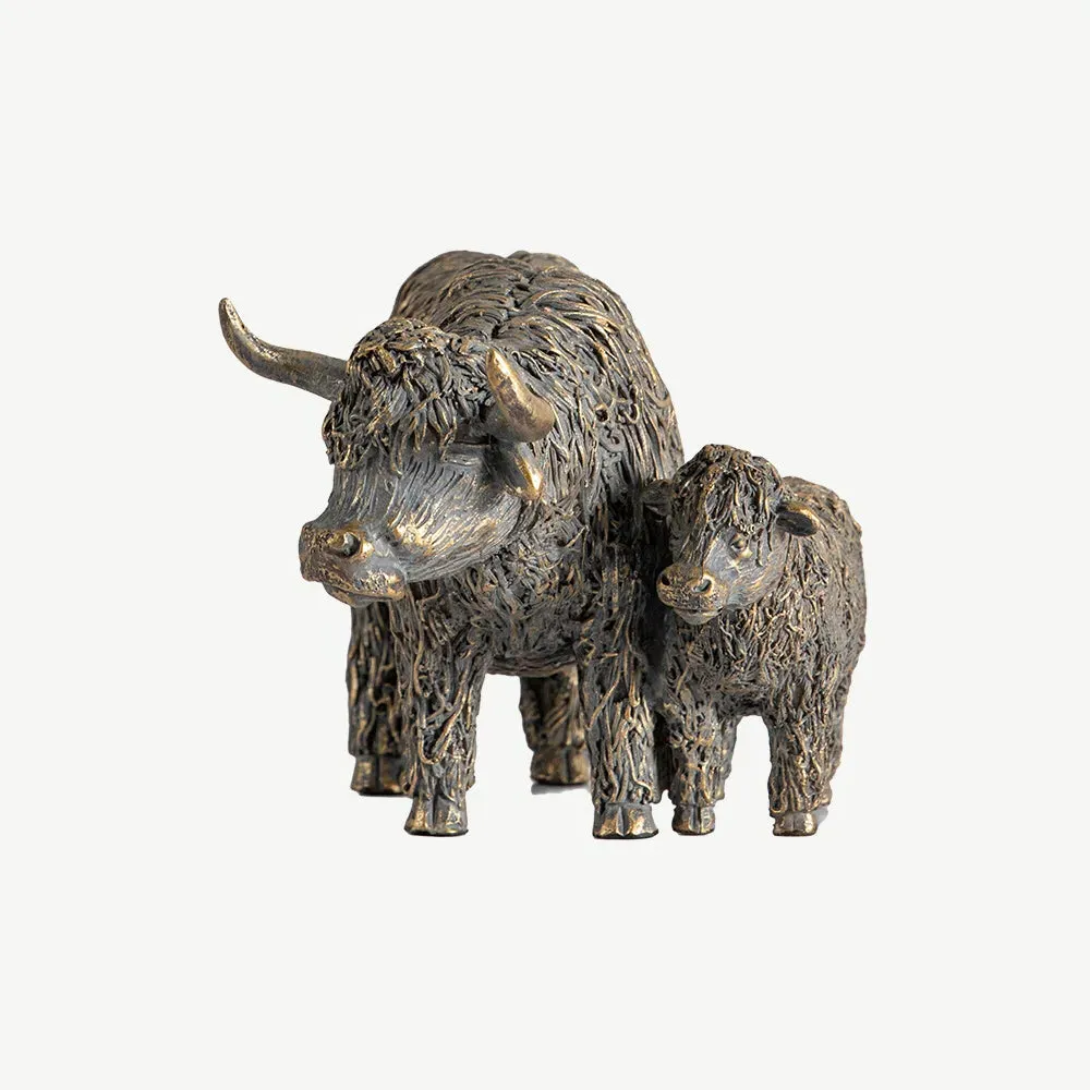 Highland Cow Mum & Calf Sculpture product