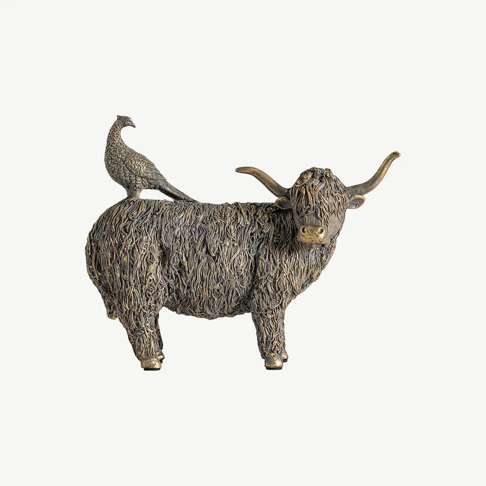Highland Cow & Pheasant Ornament product