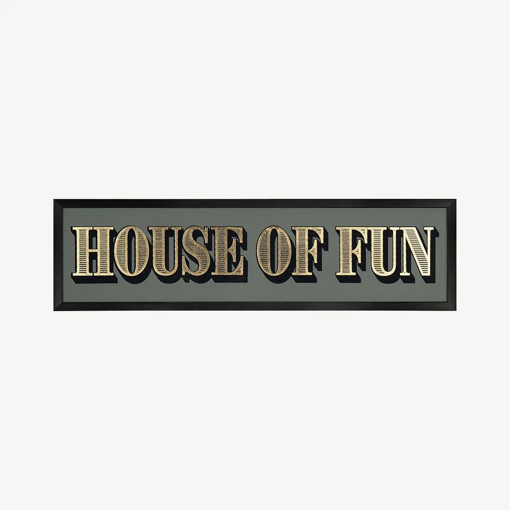 House of Fun Wall Mirror - Black, Gold product