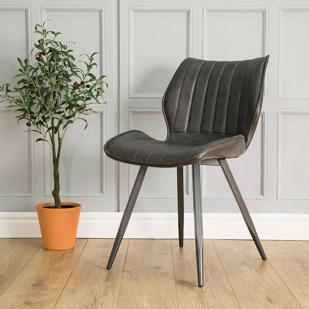 Hudson Bounce Swivel Dining Chair - Grey, Vegan Leather product
