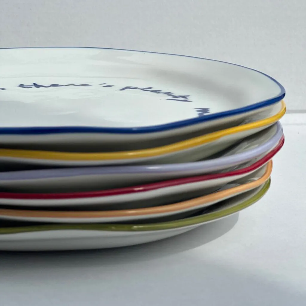 "I Tried Really Hard" Decorative Plate - Light Blue, Stoneware alternate view