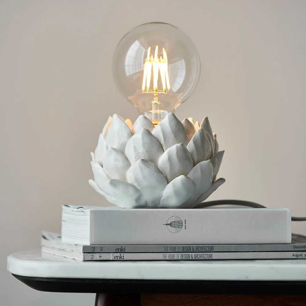 Inge Artichoke Table Lamp - Ceramic, Crackle Glaze alternate view