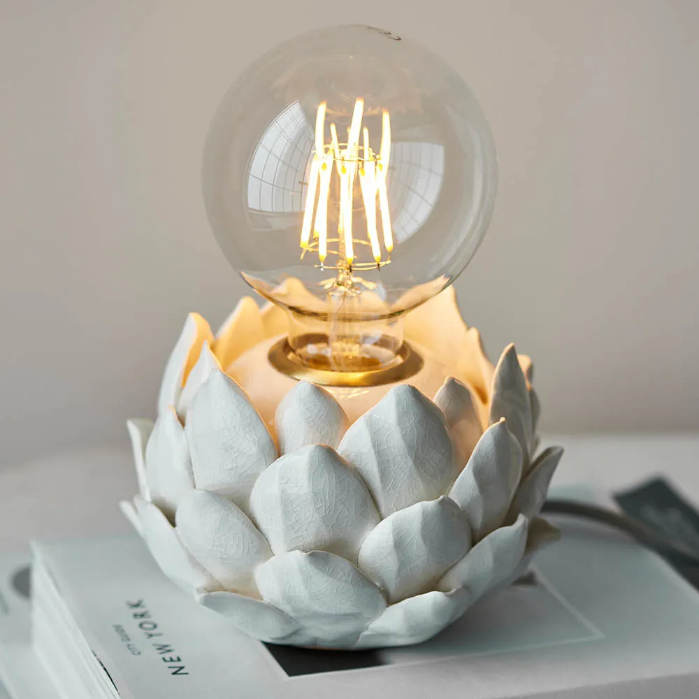 Inge Artichoke Table Lamp - Ceramic, Crackle Glaze product