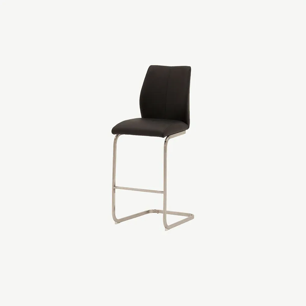 Irma Bar Stool - Black, Faux Leather product