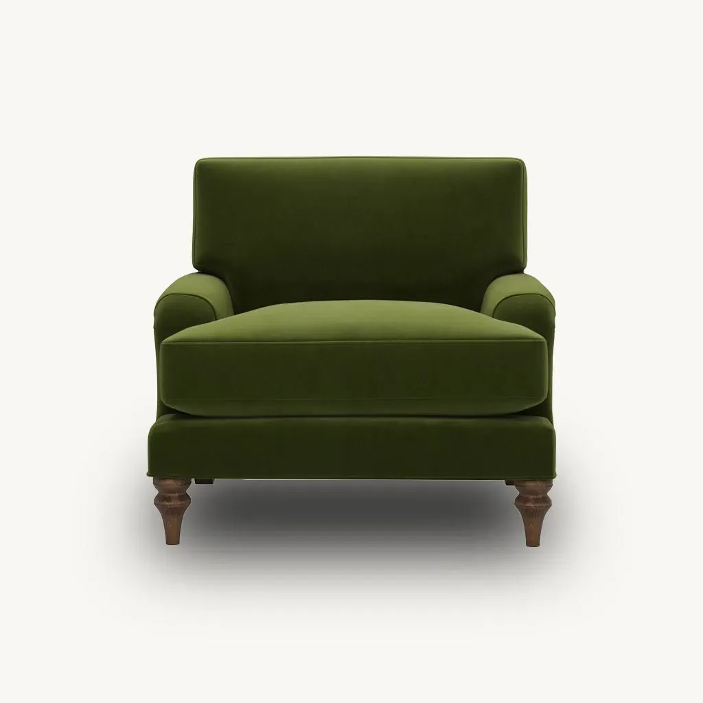 Jasmine Armchair - Green, Velvet product