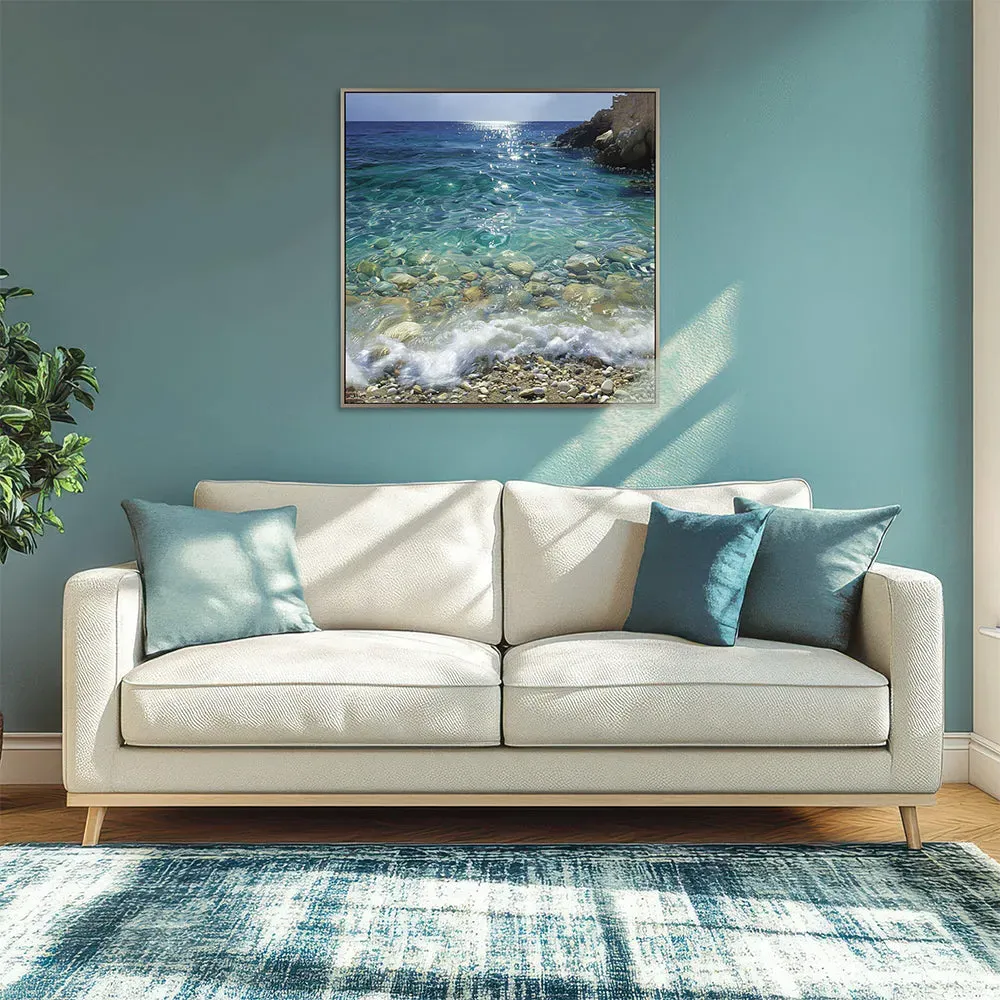 Joanna Lea Crystal Waters Framed Canvas - Grey alternate view