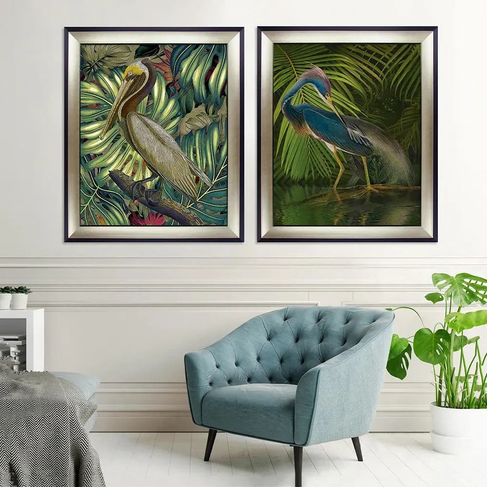Jungled Water Bird II Wall Art - Champagne/Silver Frame alternate view