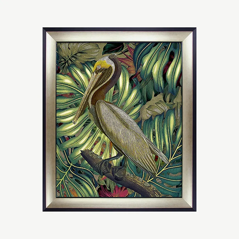 Jungled Water Bird II Wall Art - Champagne/Silver Frame product