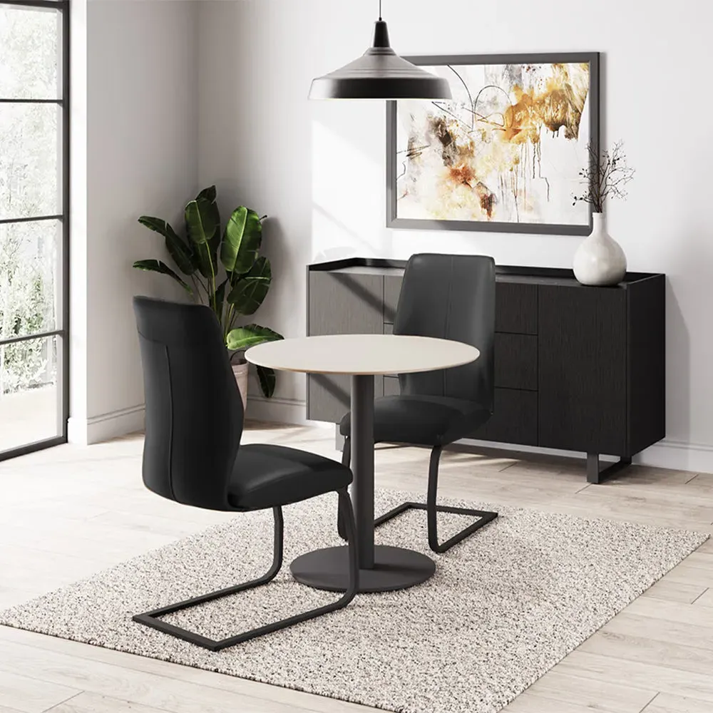 Kalix Dining Chair - Black, Faux Leather product