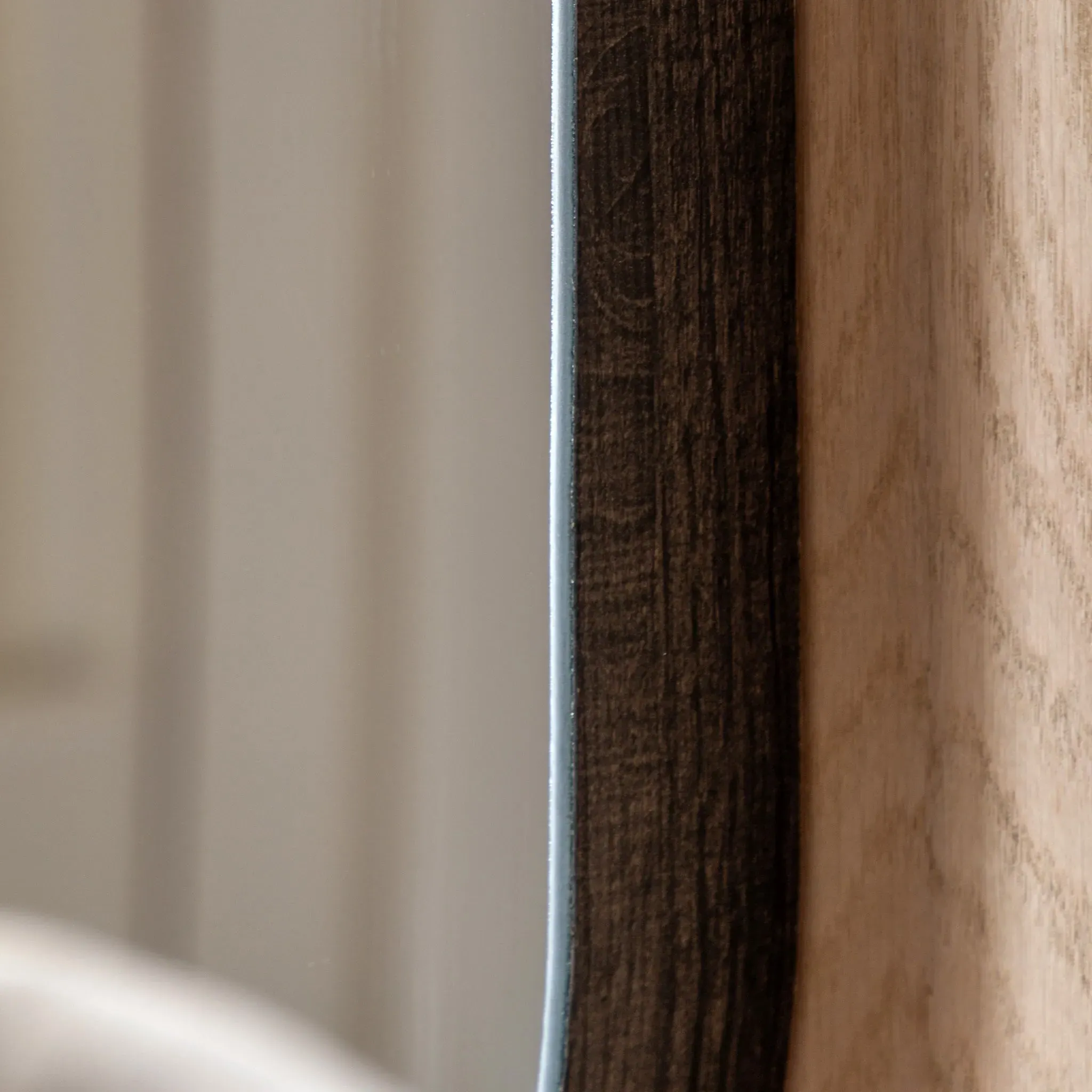 Karachi Pebble Wall Mirror - Dark Wood alternate view