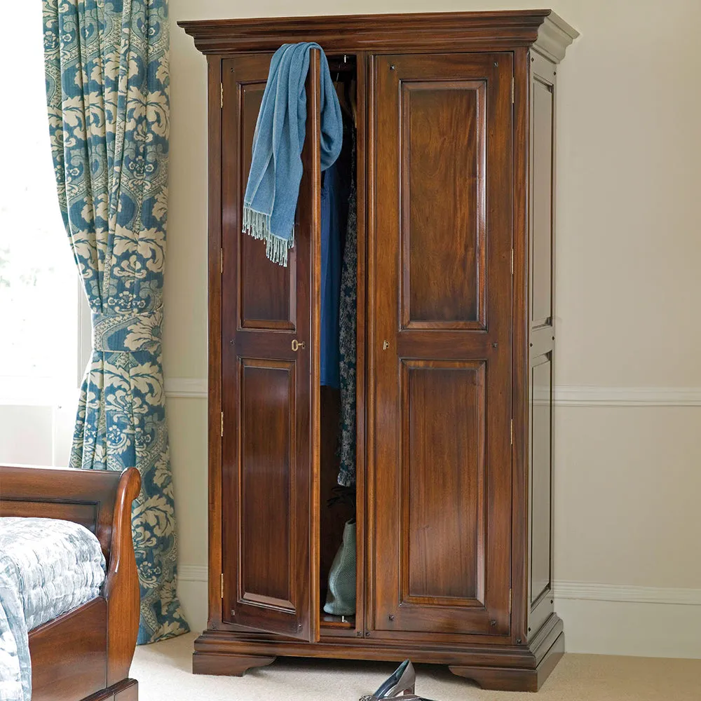 Kingston Double Hanging Wardrobe - Mahogany product