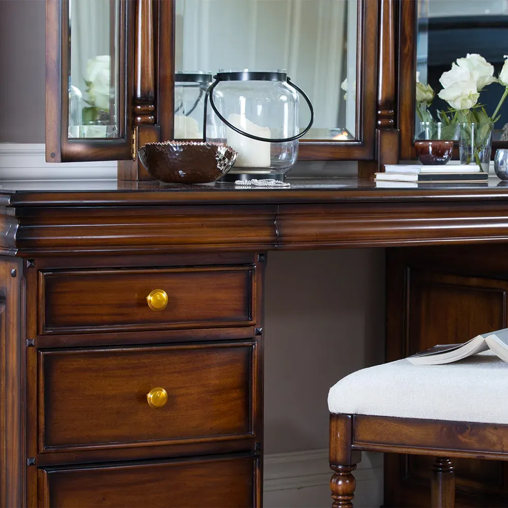 Kingston Dressing Table with Mirror - Mahogany alternate view