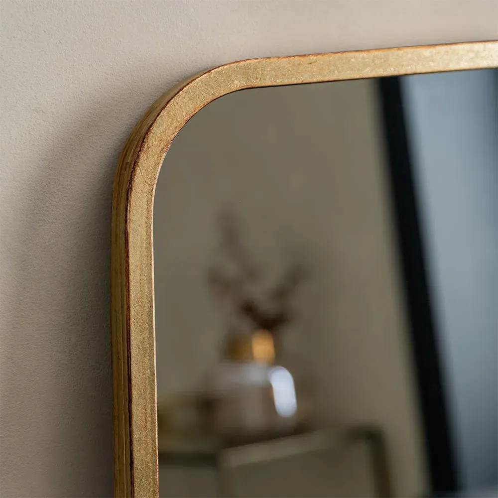 Kurva Leaner Mirror - Gold, Metal alternate view