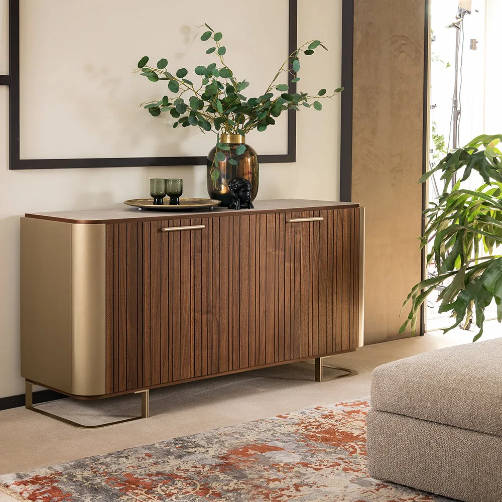 Limoges 3 Door Buffet - Walnut Veneer, Stone Laminate product