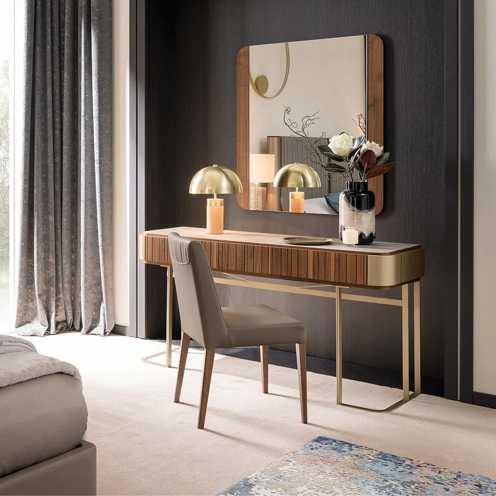 Limoges Desk with Storage - Beige, Walnut Veneer product