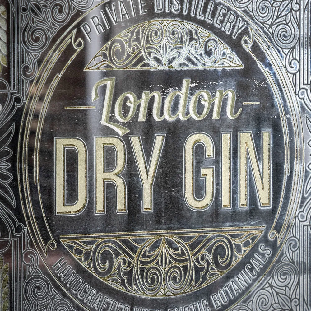 London Dry Gin Decorative Mirror - Black alternate view