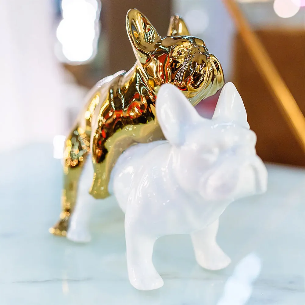 Love Dogs Porcelain Figurine - White, Gold product