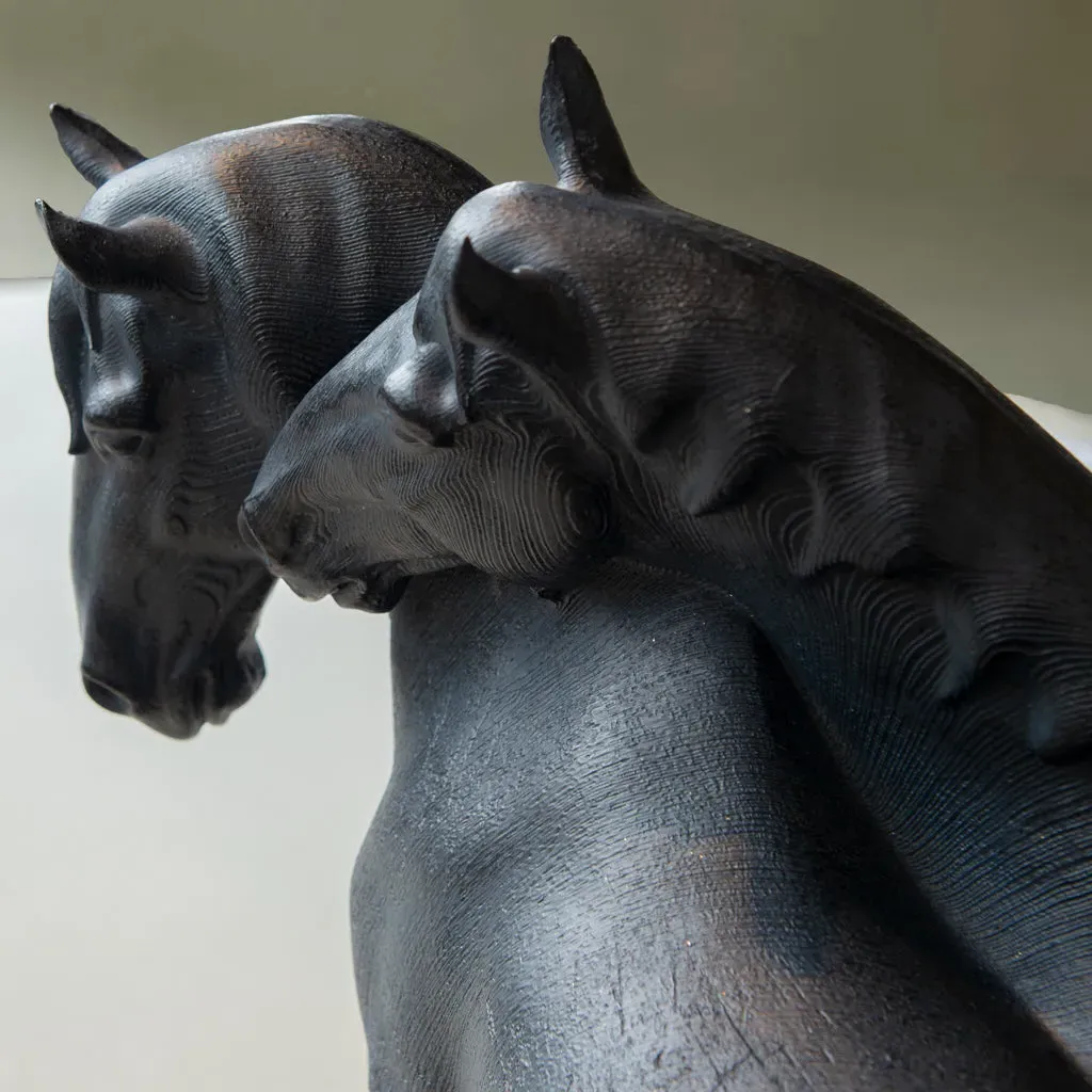 Loving Horse Sculpture - Resin alternate view