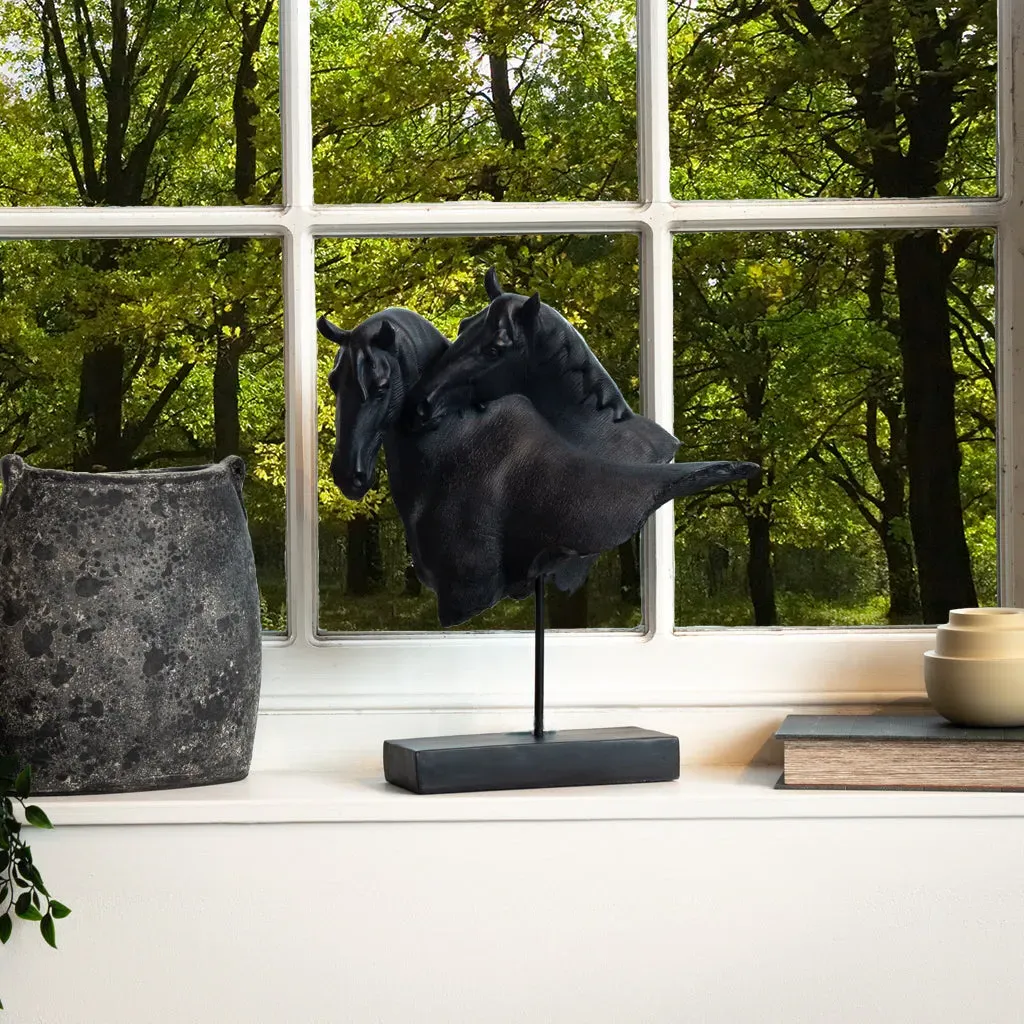 Loving Horse Sculpture - Resin product
