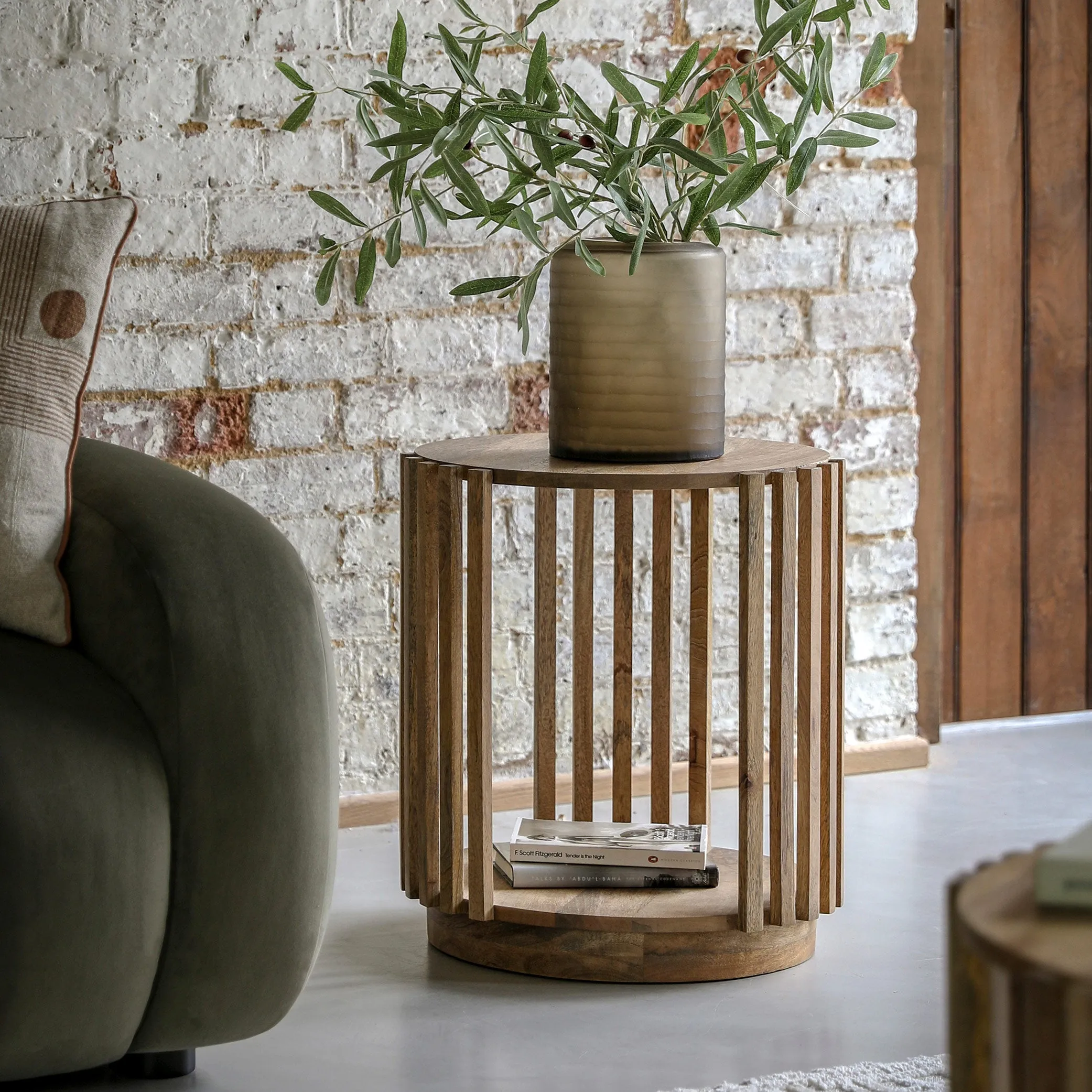 Ludlow Side Table with Storage - Acacia Wood product