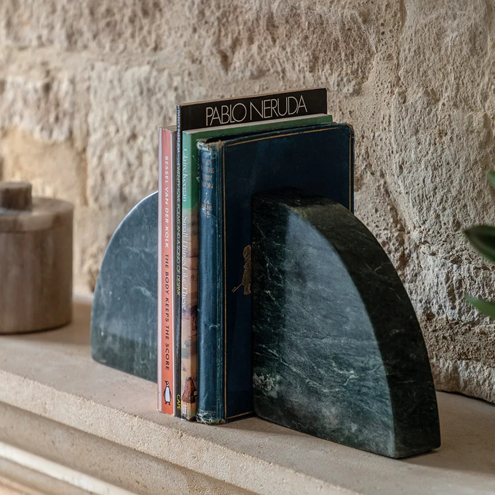Marble Bookend Set of 2 - Green, Marble alternate view