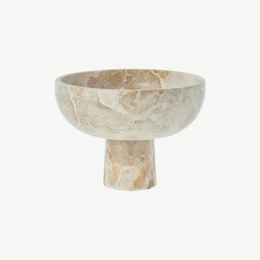 Marble Bowl on Stand - Brown, Marble product