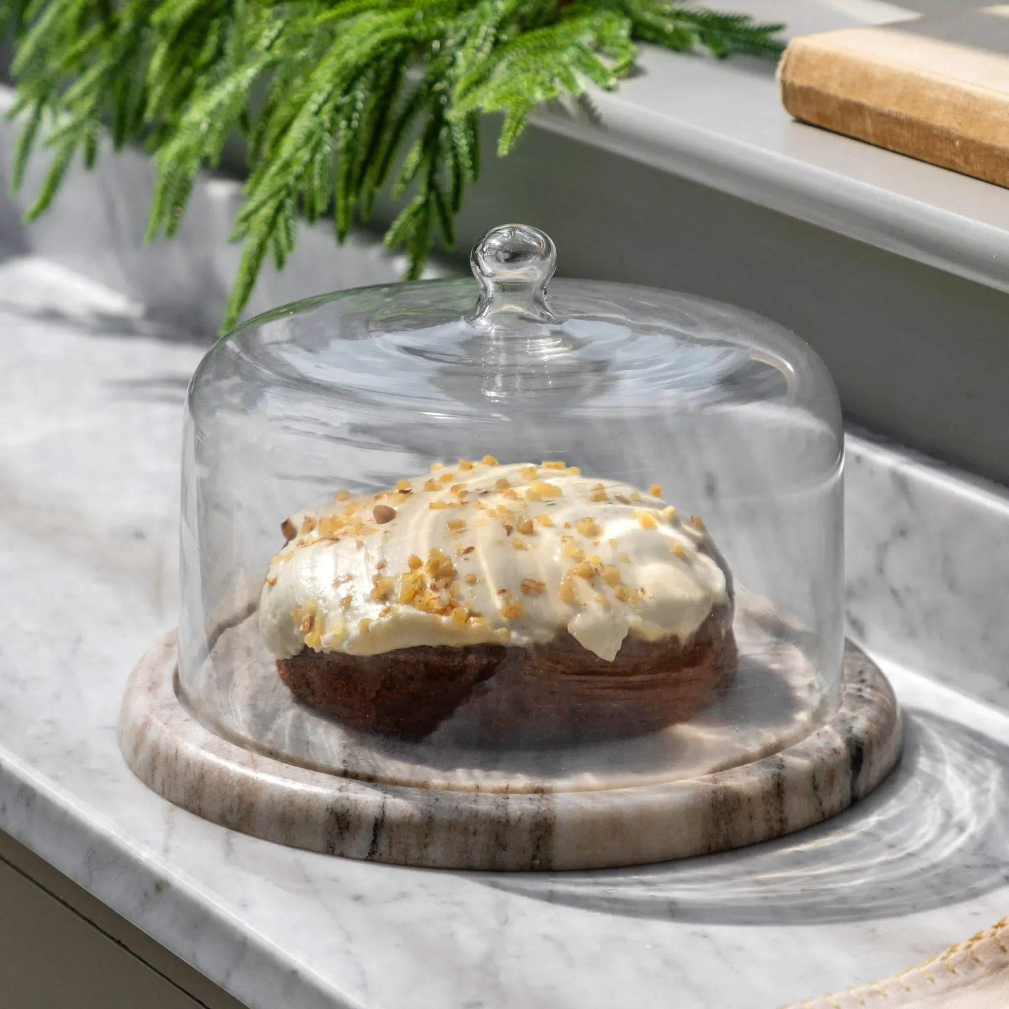 Marble Cake Dome - Marble, Glass product