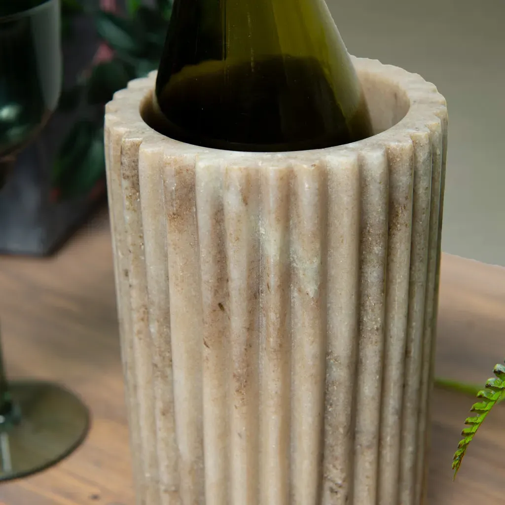 Marble Wine Cooler - Ribbed, Solid Marble alternate view