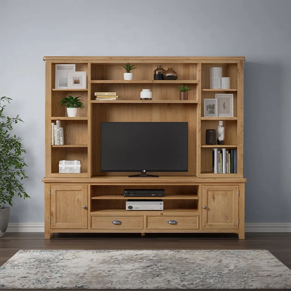 Medway Oak Media Bookcase & TV Unit product