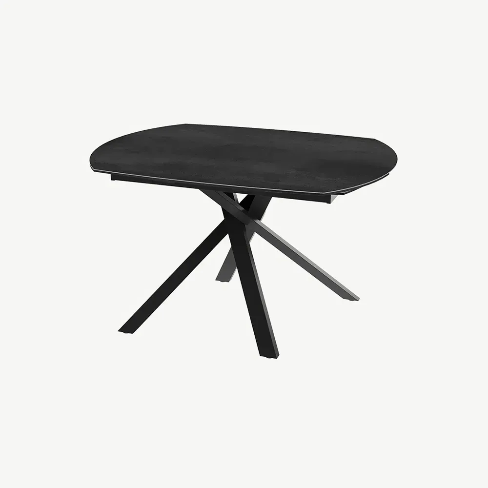 Memphis Extendable Dining Table - Ceramic, Black Steel alternate view