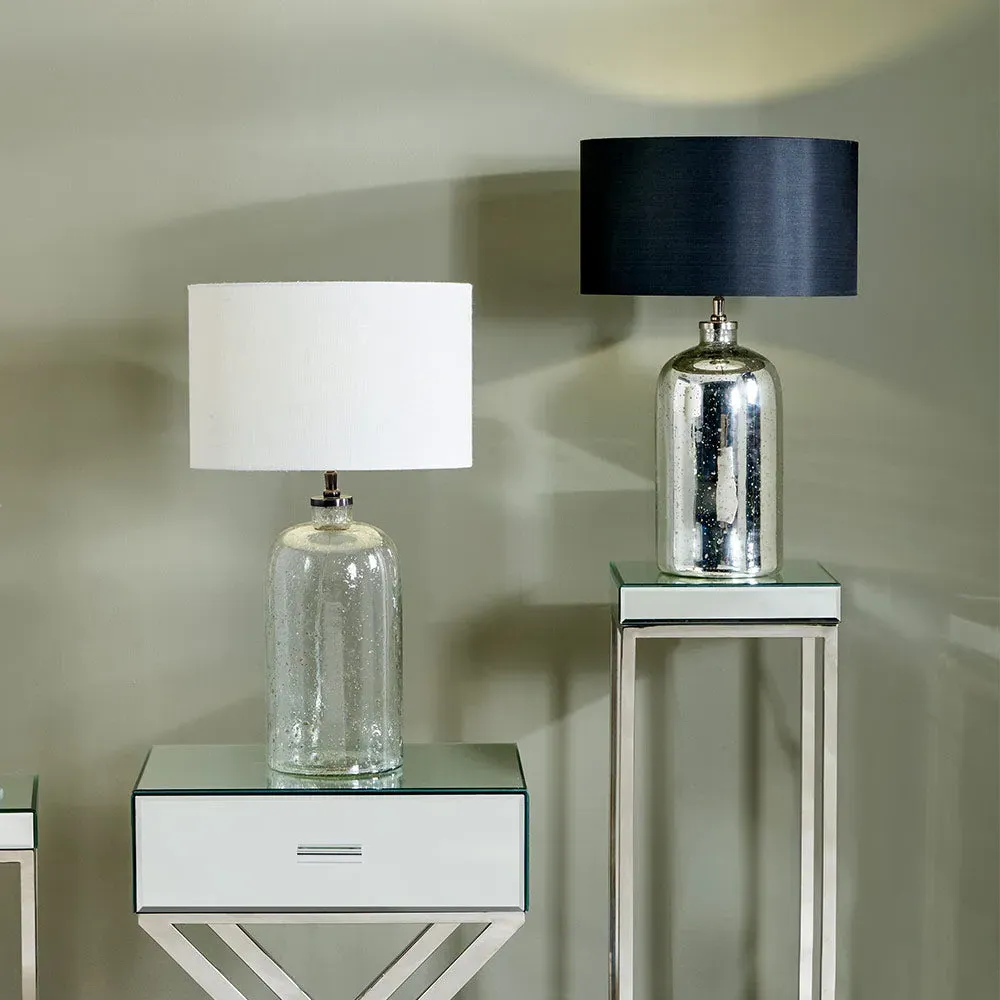 Mercurial Glass Table Lamp - Grey, Velvet alternate view