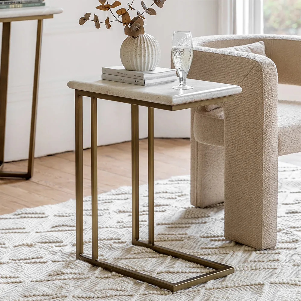 Milton Sofa Table - Gold, Steel product