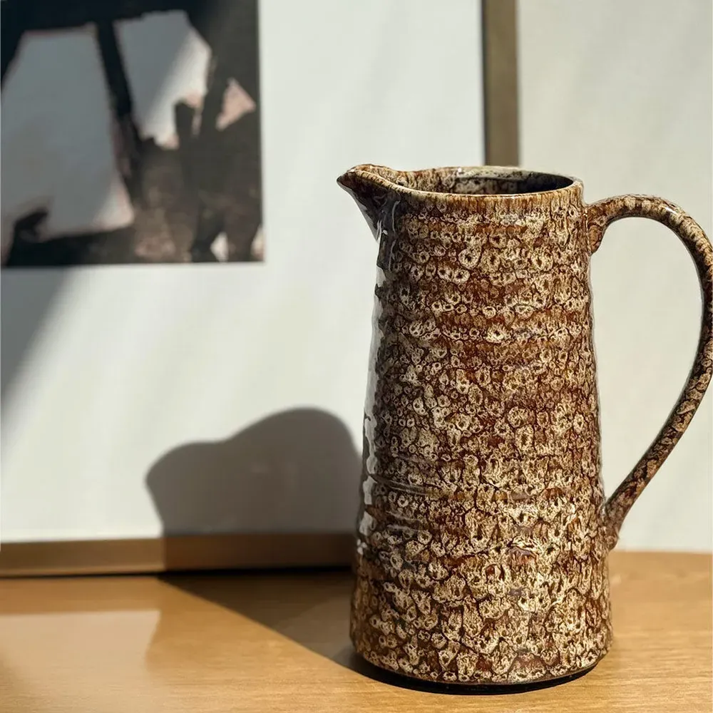 Mottled Ceramic Jug - Brown alternate view