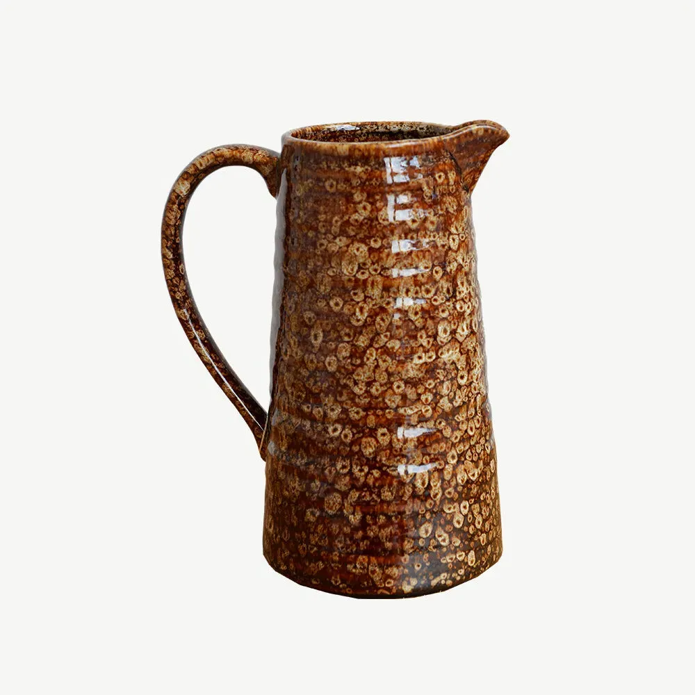 Mottled Ceramic Jug - Brown product