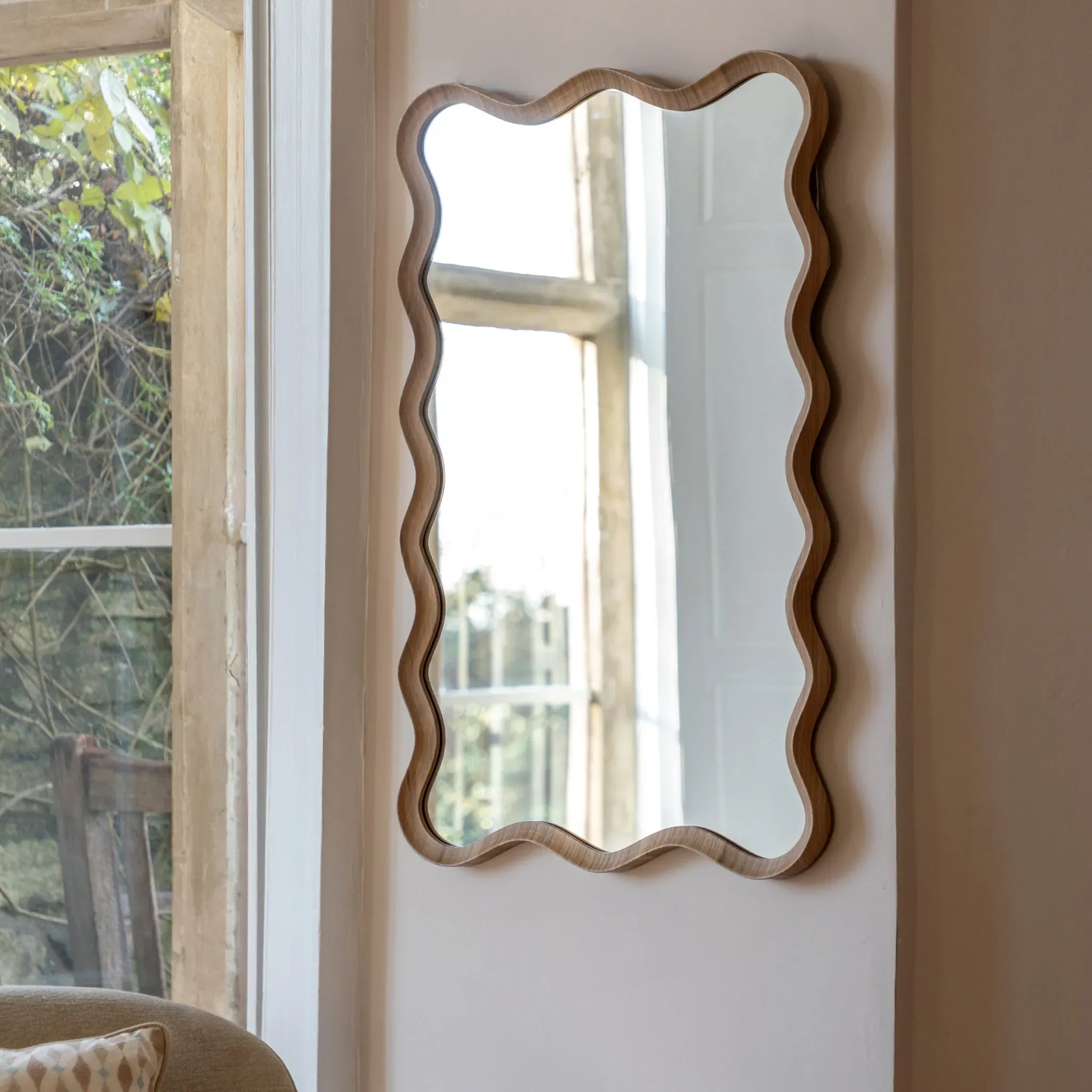 Munich Wall Mirror - Oak product