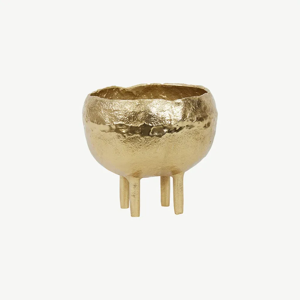 Muxia Small Footed Bowl - Gold, Metal product