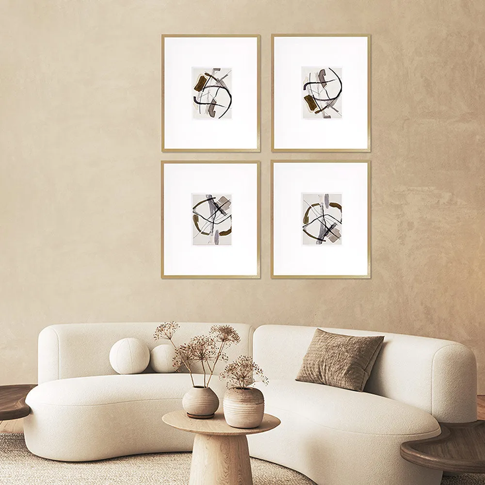 Neutral Lines III Wall Art - Beige, Oak Effect alternate view