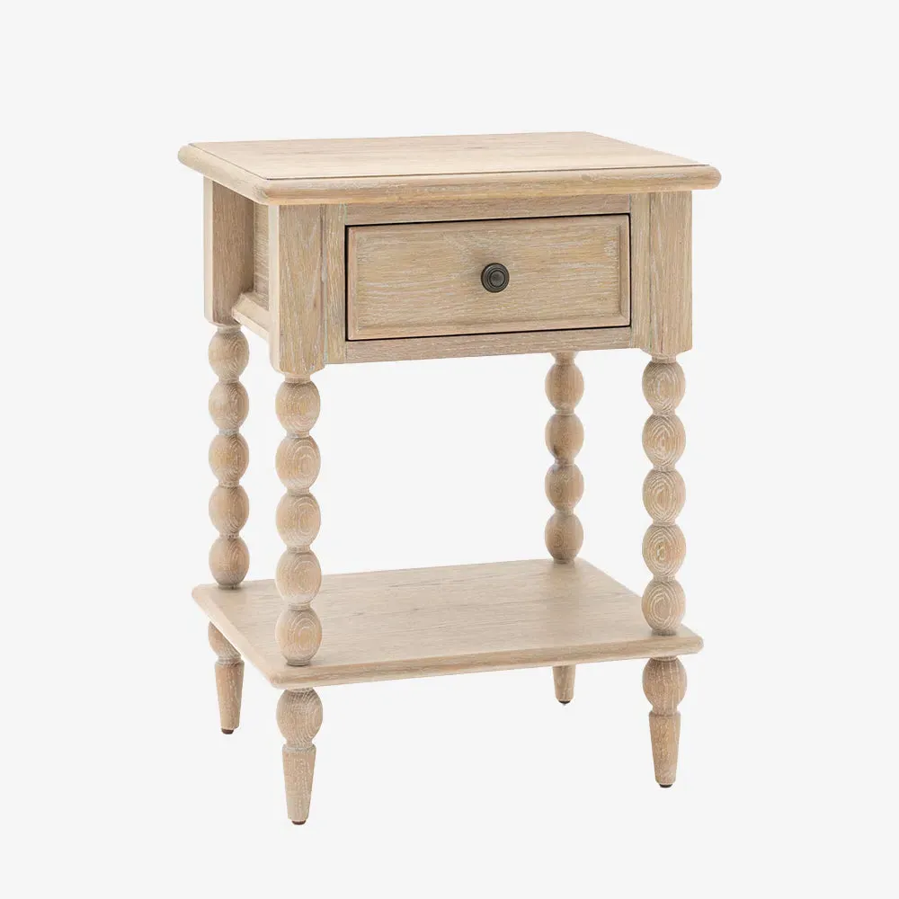 Newbury 1 Drawer Bedside Table - Oak alternate view