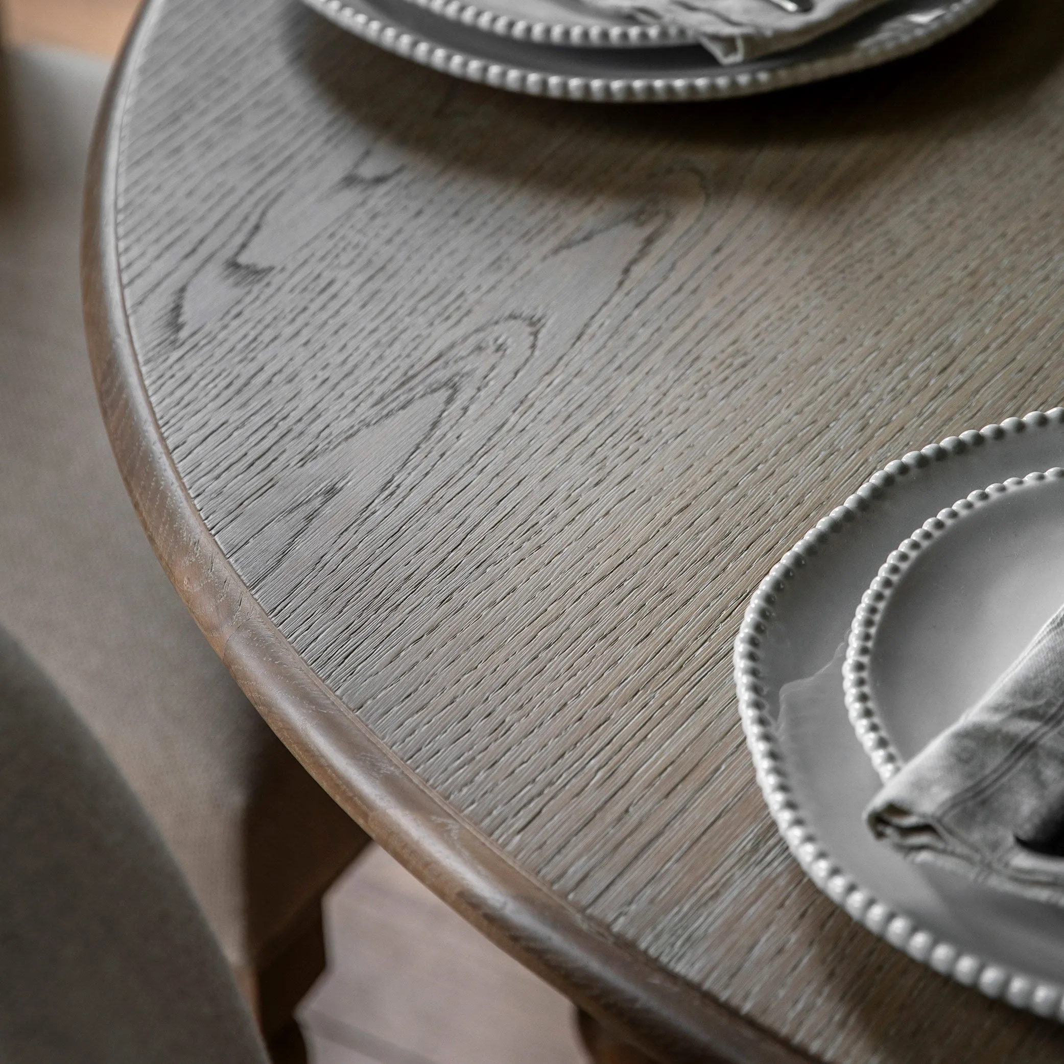 Newbury Round Extendable Dining Table - Oak alternate view