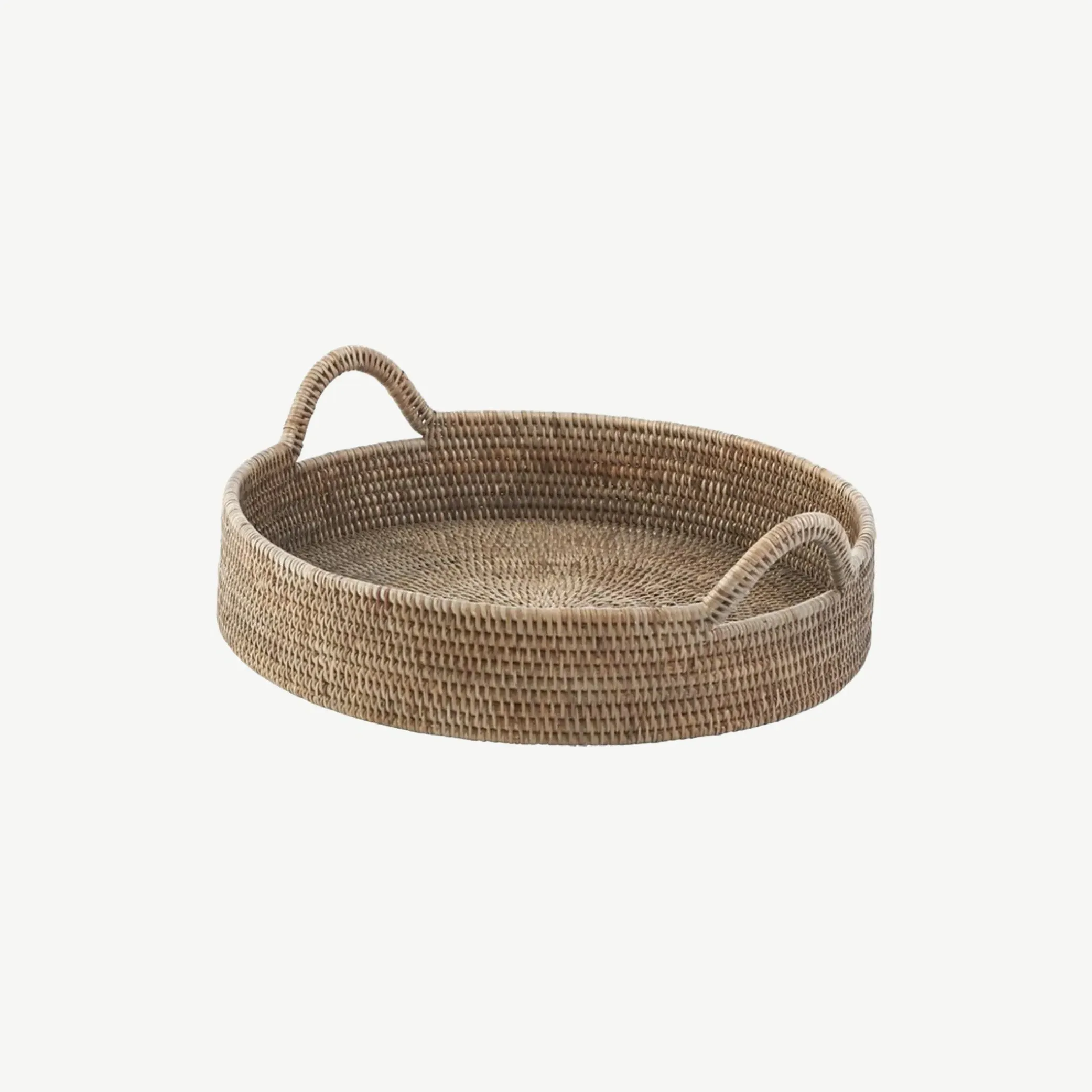 Norah Round Woven Tray - Rattan product